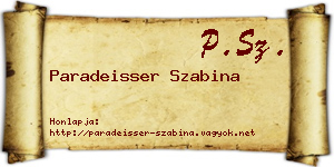 Paradeisser Szabina névjegykártya