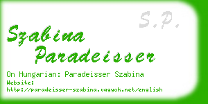 szabina paradeisser business card